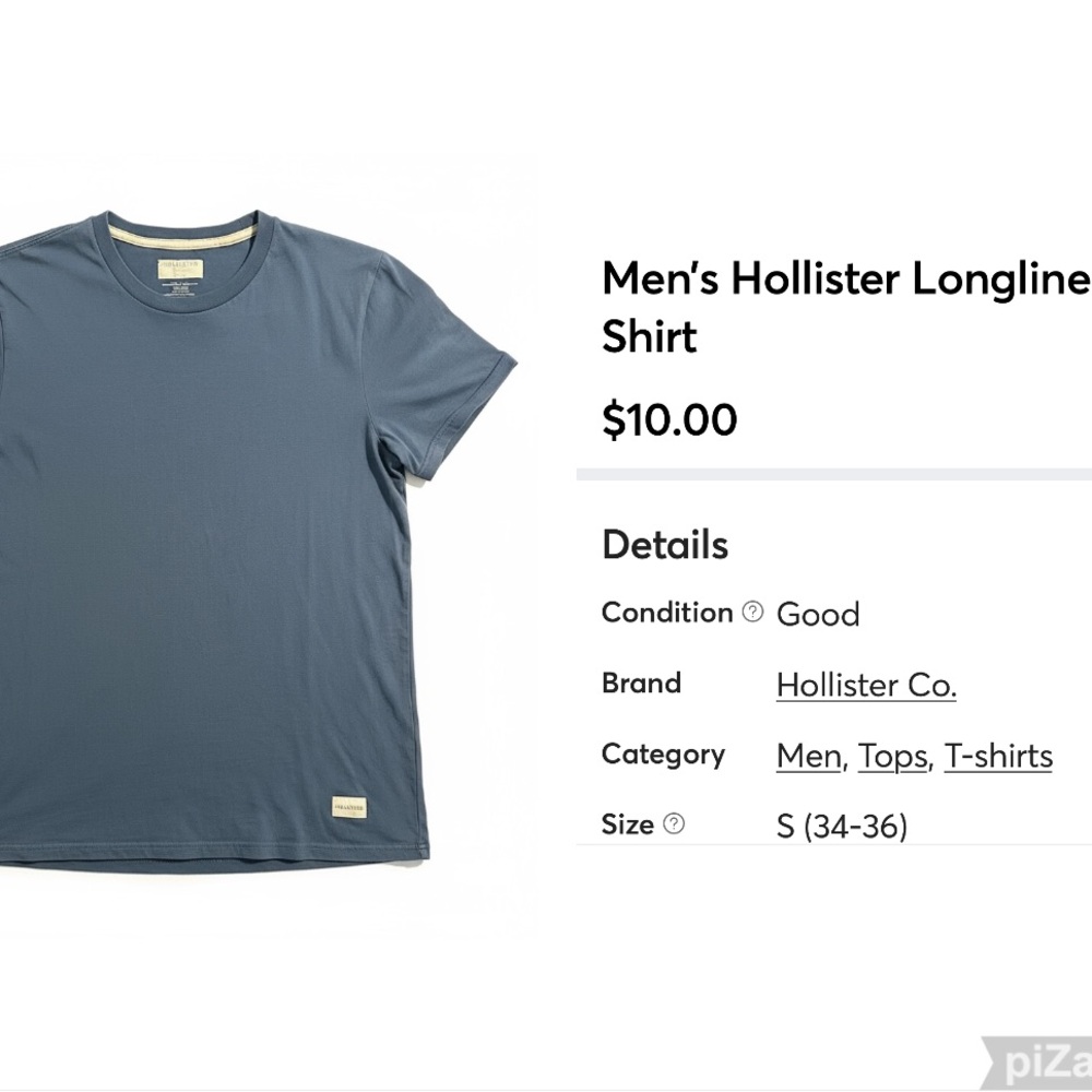Hollister Men's Slate Blue Tee